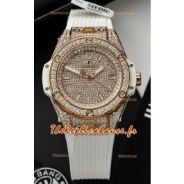 Hublot Big Bang One Click Diamants Cadran pavé Or Rose Montre Réplique Suisse 39MM