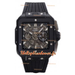 Hublot Square Bang Unico Montre chronographe en céramique noire réplique 1:1