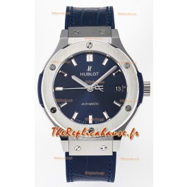 Hublot Super Clone Classic Fusion Titanium 38MM Réplique Montre 1:1 Cadran bleu
