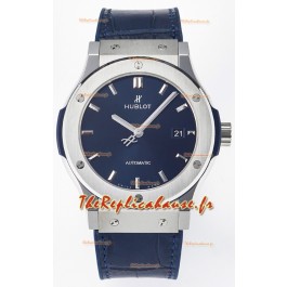 Hublot Super Clone Classic Fusion Titanium 42MM Réplique Montre 1:1 Cadran bleu