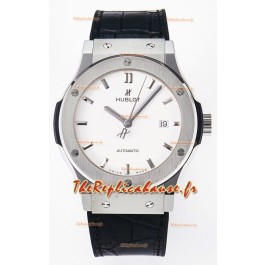 Hublot Super Clone Classic Fusion Titanium 42MM Réplique Montre 1:1 Cadran blanc