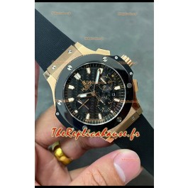 Montre Hublot Big Bang Super Clone Cadran carbone Boîtier or rose 44MM 