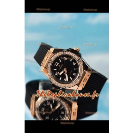 Hublot Big Bang One Click King Cadran noir Or Rose Réplique de Montre Suisse 39MM