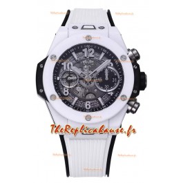Hublot Big Bang Unico Boîtier en céramique blanche Montre réplique 1:1 Suisse