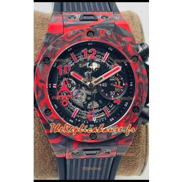 Hublot Big Bang Unico Red Carbon Las Vegas Boutique Edition Montre Suisse Réplique 