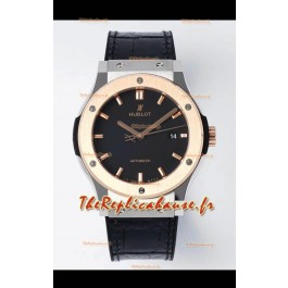 Hublot Classic Fusion Deux tons Cadran noir 42MM Montre réplique 1:1 Qualité miroir