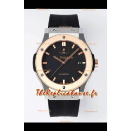 Hublot Classic Fusion Deux tons Cadran noir 42MM Montre réplique 1:1 Qualité miroir