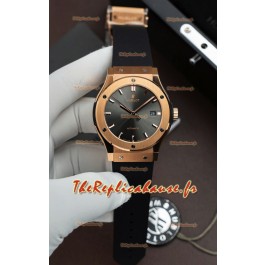 Hublot Super Clone Classic Fusion Titane Or rose Cadran gris 42 mm