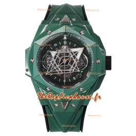 Hublot Big Bang UNICO Sang Bleu II Céramique Verte Montre réplique Suisse Miroir 1:1 