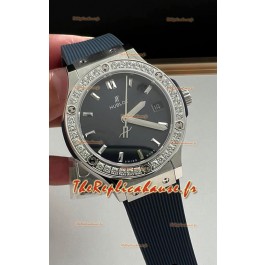 Hublot Classic Fusion Acier inoxydable 33MM Cadran Bleu Mouvement Quartz Suisse Montre de qualité miroir 1:1