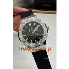 Hublot Classic Fusion en acier inoxydable 33MM Cadran noir Mouvement suisse à quartz Montre de qualité miroir 1:1