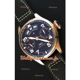 Montre IWC Big Pilot Annual Calender Antoine de Saint Exupéry Cadran marron Modèle IW502706 Répliquée à l’identique 1:1
