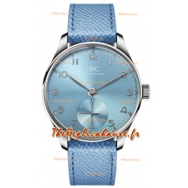 IWC Portugieser Automatic 40 IW358402 Cadran bleu en or blanc Montre réplique 1:1 