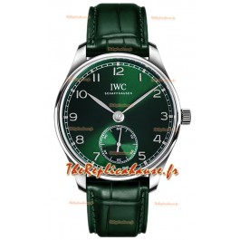 IWC Portugieser Automatic 40 IW358310 Cadran vert en acier inoxydable Montre réplique 1:1