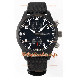 IWC Pilot's Chronograph Top Gun Ceramic IW389001 Réplique miroir 1:1 avec cadran noir