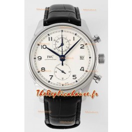 IWC Portugieser Chronograph Classic IW390302 Cadran blanc Réplique Montre Suisse