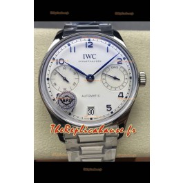 IWC Super Clone Portugieser Montre Réplique Suisse 1:1 Cadran blanc Boîtier acier