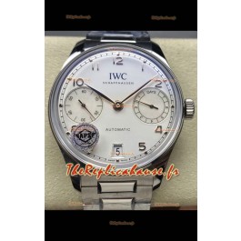 IWC Super Clone Portugieser Montre Réplique Suisse 1:1 Cadran blanc Boîtier acier