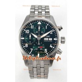 IWC Super Clone Pilot Chronograph Edition Cadran vert Réplique suisse 
