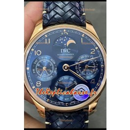IWC Portugaise Quantième Perpétuel Or Rose Réplique Suisse REF. IW503312