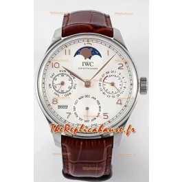 IWC Portugaise Quantième Perpétuel Acier 904L Réplique Suisse Montre REF. IW503307
