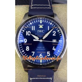 IWC Pilot MARK XX Series IW328203 Montre Réplique Suisse Miroir 1:1 avec cadran bleu et bracelet cuir