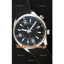 Jaeger-LeCoultre Polaris cadran noir Montre avec sangle en nylon 1:1 Miroir Réplique Suisse