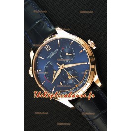 Montre Jaeger LeCoultre Master Geographic Suisse Réplique Boîtier de réserve de batterie en rose or 