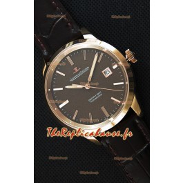 Montre Jaeger LeCoultre Geophysic True Second Suisse Couleur Rose Or , Cadran Marron 