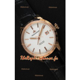 Montre Jaeger LeCoultre Geophysic True Second Suisse Couleur Rose Or , Cadran Blanc 