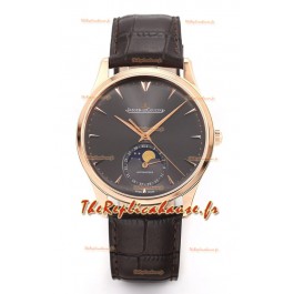 Jaeger LeCoultre Master Montre réplique ultra fine lune or rose miroir 1:1