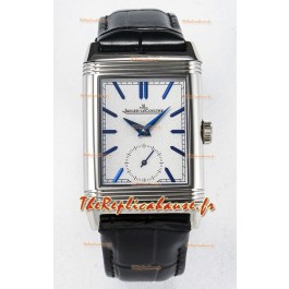 Jaeger-LeCoultre Reverso Super Clone DuoFace Bleu/Acier Blanc Réplique Montre