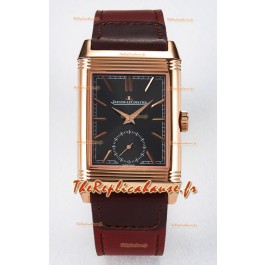 Jaeger-LeCoultre Reverso Super Clone DuoFace Vert/Or Rose Blanc Réplique Montre