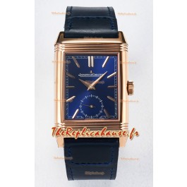 Jaeger-LeCoultre Reverso Super Clone DuoFace Bleu/Or Rose Blanc Réplique Montre
