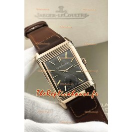 Jaeger-LeCoultre Reverso DuoFace Montre avec boîtier en or rose et mouvement automatique suisse