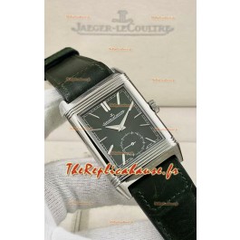 Jaeger-LeCoultre Reverso DuoFace Montre en acier avec cadran vert et mouvement automatique suisse