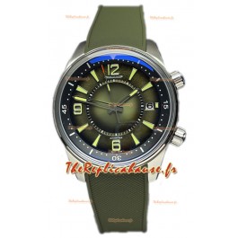 Jaeger LeCoultre Polaris Date Cadran vert Bracelet caoutchouc Montre réplique 1:1 42MM