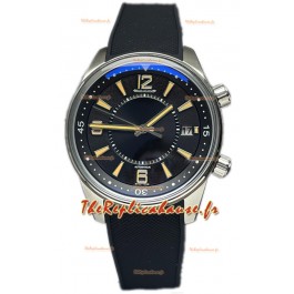 Jaeger LeCoultre Polaris Date Cadran noir Bracelet caoutchouc Montre réplique 1:1 42MM