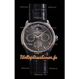 Montre Jaeger LeCoultre Master Ultra Fin Perpétuel Réplique Suisse avec cadran noir