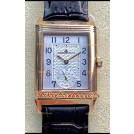 Jaeger-LeCoultre Reverso DuoFace Montre avec boîtier en or rose et mouvement automatique suisse