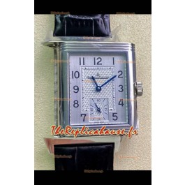 Montre Jaeger-LeCoultre Reverso DuoFace en acier inoxydable avec mouvement automatique suisse