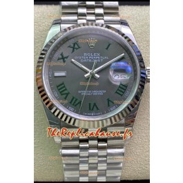 Montre Rolex Datejust "Wimbledon" Mouvement Cal.3235 Montre Suisse - Ultimate 904L Acier 36MM
