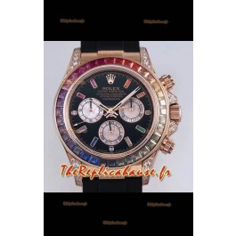 Montre Rolex Cosmograph Daytona 116598 Or Rose Miroir 1:1 Mouvement Cal.4130 - Montre ultime en acier 904L