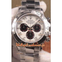 Montre Rolex Cosmograph Daytona 116509 Cadran blanc Mouvement Cal.4130 - Acier 904L