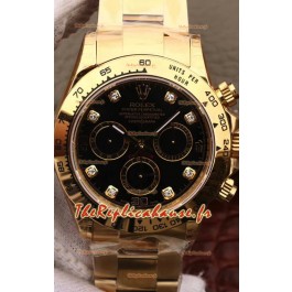 Montre Rolex Cosmograph Daytona 116508 Or Jaune Mouvement original Cal.4130 - Montre améliorée Ultimate 904L Acier