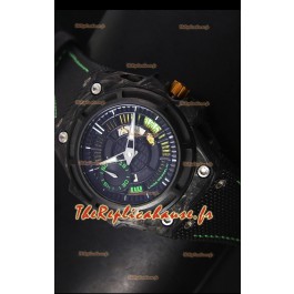 Linde Werdelin Spidolite II Montre Réplique Suisse en carbone forgé vert