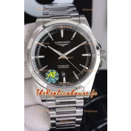 Montre Longines Conquest Automatic à cadran noir et boîtier acier