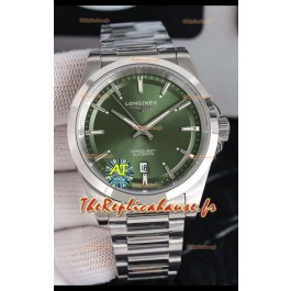 Longines Conquest Automatic Montre automatique à cadran vert en boîte acier