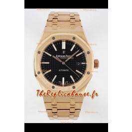 Audemars Piguet Royal Oak 15400 41MM Cadran noir 904L Or Rose CALIBRE 3120 Mouvement 1:1 Miroir Réplique