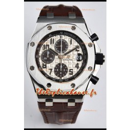 Audemars Piguet Royal Oak Offshore Cadran Blanc Chronographe Miroir 1:1 Réplique Montres - 904L Acier